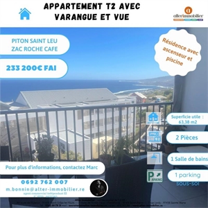 t2 à la vente -   97436  SAINT LEU, surface 47 m2 vente t2 - UBI434161919